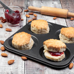 Pendeford I-Bake Yorkshire Pudding Tray 4 Cup  Pudding Tray Nonstick Coating Even Heat Distribution Ideal for Perfect Yorkshire Puddings