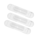 Supreme Pure White Plastic Bath Shower Rack with 3 Compartments for Soap etc
