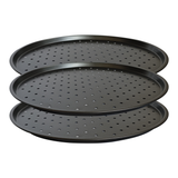 Non Stick Pizza Tray 12 Inch – Heavy-Duty Stainless Stee Round Pizza Baking Pan, Durable Oven Pizza Plate for Homemade Pizza, Flatbreads & Baking Easy Clean, Durable & Rust-Resistant - 33cm