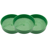 Round Potting Sieve 16.5cm – Garden Soil Sifter for Compost, Sand & Potting Mix, Durable Gardening Mesh Sieve for Planting and Seed Preparation - Green