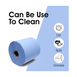 6 x Blue Paper Rolls - 2 Ply Embossed Centre Feed - Hand Towel Tissue Rolls - 150m x18.5cm