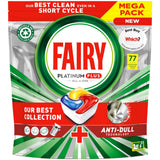 Fairy Platinum Plus All In One Lemon Dishwasher Capsules Lemon Tablets - 77 count
