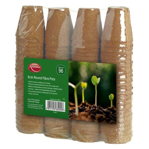 Ambassador Square Fibre Plant Pots Seed Plug Plants - Pack 12 - 96