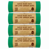 Heavy Duty Green Bin Bags Roll For Garden Waste Sacks Rubbish Grass Refuse 100L