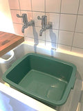 Addis Washing Up Bowl Utility Butler for Belfast Sinks, Sage Green – Large Plastic Kitchen Sink Bowl, Durable Dishwashing Basin