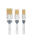 Harris Seriously Good Woodwork Stain & Varnish Paint Brushes, 3 Brush Pack, 1", 1.5", 2", Grey