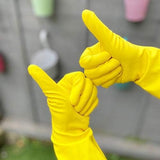 Elbow Grease Rubber Gloves Cotton Lined Extra Strong Non-Slip Size Large & Medium For Washing Up