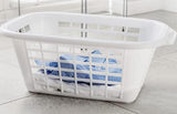 Addis Rectangular Laundry Basket Washing Clothes Storage White Plastic 40L