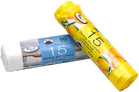 Tidyz Fragranced Swing Bin Liners With Tie Handles Pack 15