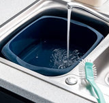 Addis Large Washing Up Bowl 9.5L Capacity, Ink Blue – Durable Plastic Kitchen Sink Bowl, Spacious Dishwashing Basin for Cleaning Dishes & Food Prep