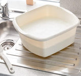 Addis 8 Litre Small Rectangular Bowl, Linen Cream, Light Beige