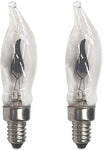 Premier RF7 2 X Spare Christmas Candle Flicker Bulb Lamp Clear New
