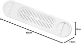 Supreme Pure White Plastic Bath Shower Rack with 3 Compartments for Soap etc