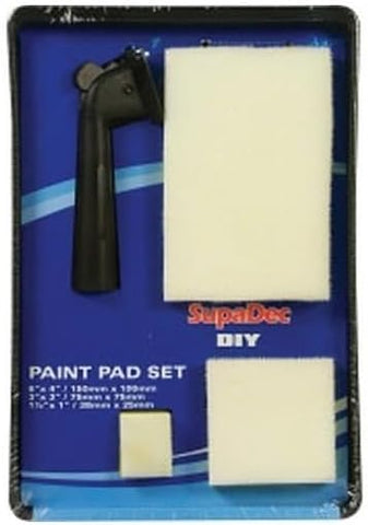 Paint Pad Set Decorating Pads Edger Tool Refill Handle Tray Painting Ceiling 5pc