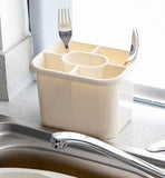 Addis Cutlery Drainer Plastic Kitchen Organiser With Removable Compartment Linen
