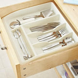 Addis Large Kitchen Cutlery Drawer Utensil Organiser Storage Tray Plastic