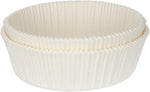 Caroline Tin Liners Loaf Liners Round Rectangular Non-Stick Siliconised Greaseproof Paper for Baking Cakes, Pies, Tarts, Round Air Fryer Liner, Made in The UK, White Various Sizes:50 Pack, 1lb - 2lb