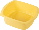 Addis Large Rectangular  Washing Up Bowl 9.5L Capacity, Yellow – Durable Plastic Kitchen Sink Bowl, Spacious Dishwashing Basin for Cleaning Dishes & Food Prep