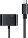 USB C Splitter Audio and Charging 2-in-1 USB Type C Headphone Charger Adapter