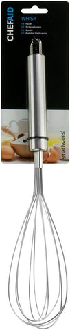 Chef Aid Stainless Steel Whisk, Silver, 28.5cm Balloon Wire Whisk Manual Egg Beater Mixer Kitchen Baking Utensil Milk Cream Butter Whisk Mixer Whisk