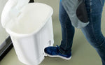 Tontarelli White Pedal Bin 8L Foot Pedal Dustbin | Trash Can/Garbage Waste Bin | Rubbish with Lids Used for Home Office, Hospitals Garbage management, Bathroom or Outdoor