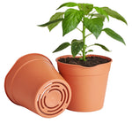 Clever Pots Gardening Seeds Seedlings Roots Easy Release Plastic Plant Pots 9.6cm Small For Indoor Outdoor Pack of 5