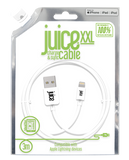 Juice 3m Round Lightning Fast Charger Cable Lead For iPhone 14 13 12 11 X 7 8 Charging Sync Connector Devices, Coral, Black, White