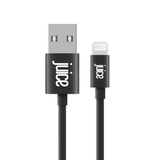 Juice 3m Round Lightning Fast Charger Cable Lead For iPhone 14 13 12 11 X 7 8 Charging Sync Connector Devices, Coral, Black, White
