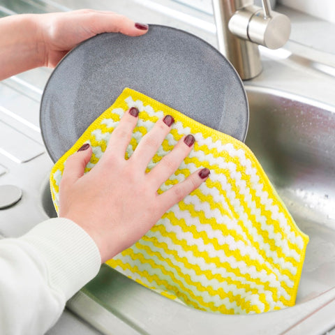 Minky M Cloth Super Soak Up - Microfibre Cloths,Ultra Absorbent, Powerful Water Absorbing Cleaning Microfibre Cloth, Multiuse Duster, Quick Dry, Yellow