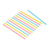 Chef Aid 12 Reusable Thick Plastic Drinking Straws, Suitable for Hot and Cold Drinks,Each Pack Contain 4 Blue, 4 Pink and 4 Yellow Straws