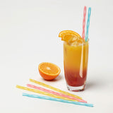 Chef Aid 12 Reusable Thick Plastic Drinking Straws, Suitable for Hot and Cold Drinks,Each Pack Contain 4 Blue, 4 Pink and 4 Yellow Straws