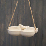 Earthy Sustainable Hanging Bamboo Bird Bath