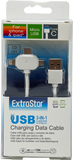 Extrastar 3-In-1 Fast Data Charging Cable for iPhone Samsung OPP