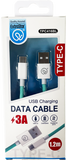Extrastar Type C Charging Data Cable  Compatible with Most Smart Devices 1.2m Pink, Black, Blue, White