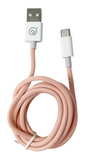 Extrastar Type C Charging Data Cable  Compatible with Most Smart Devices 1.2m Pink, Black, Blue, White