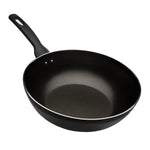 CookClassic Deep Stir Blini/One Egg Wok Non Stick Deep Frying Pans Black For Cooking 15 - 28cm