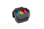 Addis Kitchen Caddy Black, Metallic, White /Grey - For Everyday Kitchen Food Waste Compost Caddy Bin Made With  Recycled Materials