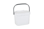 Addis Kitchen Caddy Black, Metallic, White /Grey - For Everyday Kitchen Food Waste Compost Caddy Bin Made With  Recycled Materials