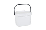 Addis Kitchen Caddy Black, Metallic, White /Grey - For Everyday Kitchen Food Waste Compost Caddy Bin Made With  Recycled Materials