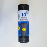TIDY  Roll of wheelie Bin liners extra-Tuff Strong & Secure Large Dustbin Liners Tear Resistant Waste Rubbish Black Bags 300L