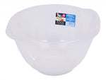 Wham Clear Plastic Mixing Bowl with Non Slip Teal Base, Handle and Pour Spout, Meal Prep, Baking, Cooking 2L - 7L