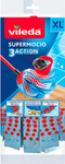 Vileda "SuperMocio" 3 Action Compact Mop with Extra Refill, Plastic, Red/Blue, 12 x 11 x 48 cm