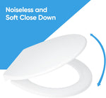 Soft Close Toilet Seat Bathroom D Shape WC Heavy Duty Seat One Button Release