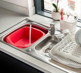 Addis Large Washing Up Bowl 9.5L Capacity, Pomegranate – Durable Plastic Kitchen Sink Bowl, Spacious Dishwashing Basin for Cleaning Dishes & Food Prep