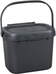 Addis Kitchen Caddy Black, Metallic, White /Grey - For Everyday Kitchen Food Waste Compost Caddy Bin Made With  Recycled Materials