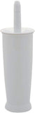 Addis Closed Toilet Brush Set White | Hygienic Bathroom Cleaning Brush with Holder | Durable Plastic Toilet Brush & Stand | Compact 39cm Toilet Cleaner Set