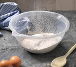 Wham Clear Plastic Mixing Bowl with Non Slip Teal Base, Handle and Pour Spout, Meal Prep, Baking, Cooking 2L - 7L