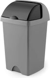 Addis 25ltr Roll Top Kitchen Waste Trash Complete Bin, Dark Grey