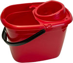 15 Liter Mop Bucket with Wringer, Classic Plastic Bucket with Side Lip for Easy Pouring, Floor Bucket with Carry Handle – Ideal for General and Small Area Cleaning Solution