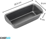 Chef Aid Non-Stick 450 g Rectangular Bread pan 18.5 x 9 x 6 cm Ideal for Bread, Loaves, Cakes and Pastries, Black
